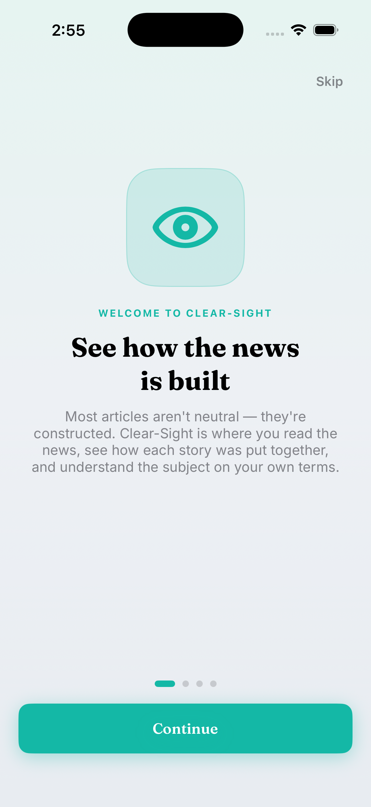 Clear-Sight welcome tour: See how the news is built