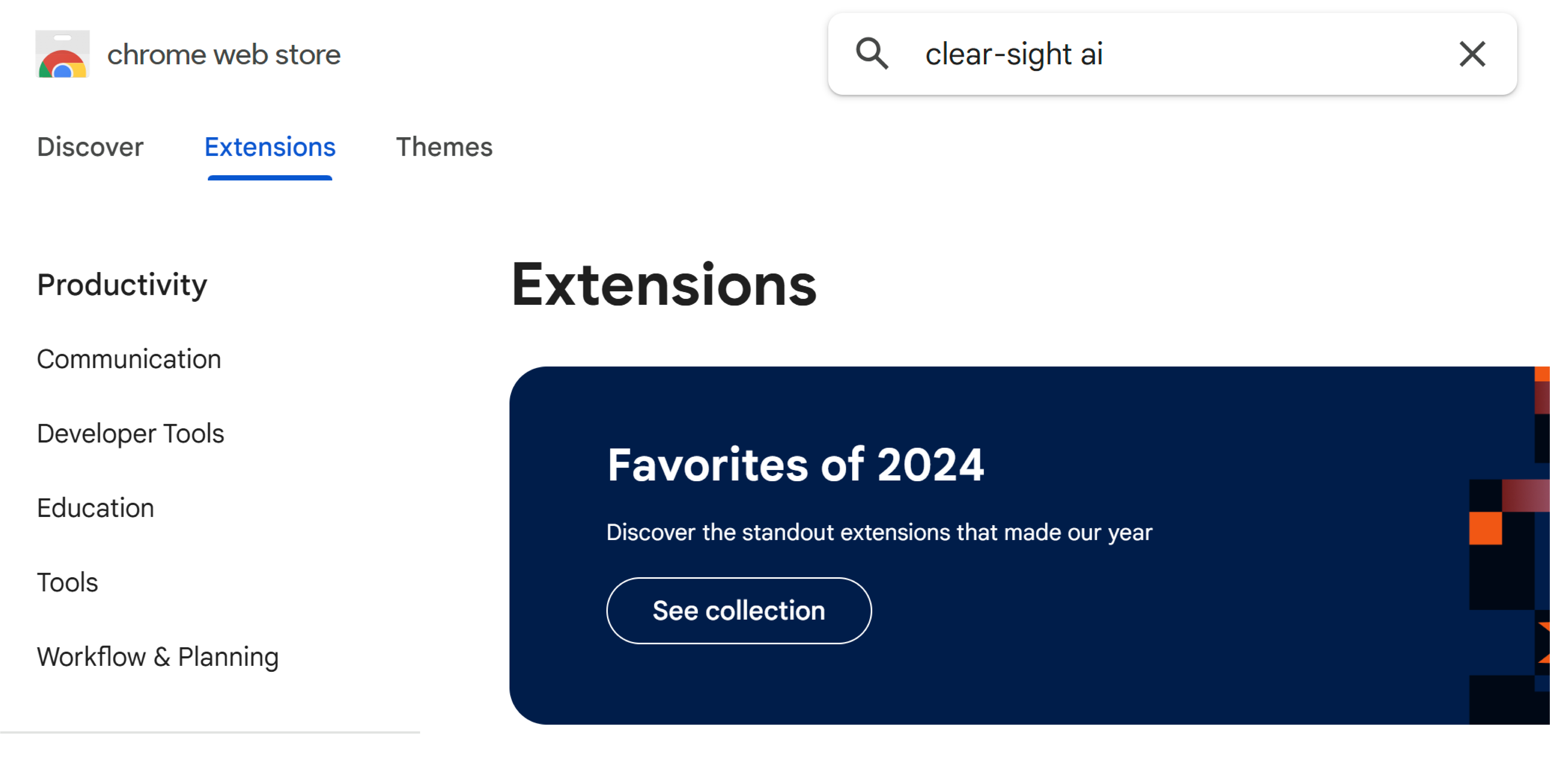Installing Clear-Sight from the Chrome Web Store